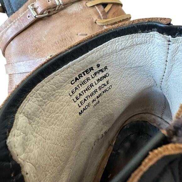 FREEBIRD BY STEVEN Carter Western Leather Ankle Boot Taupe Brown Size 9 - Picture 8 of 10